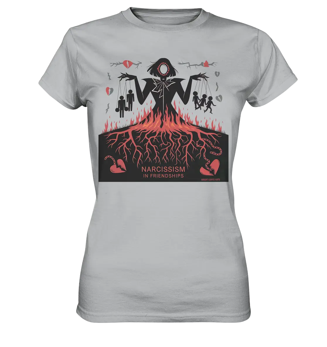 Narcissism in Friendships: Marionetten der Manipulation - Ladies Premium Shirt Bright Lights Arts