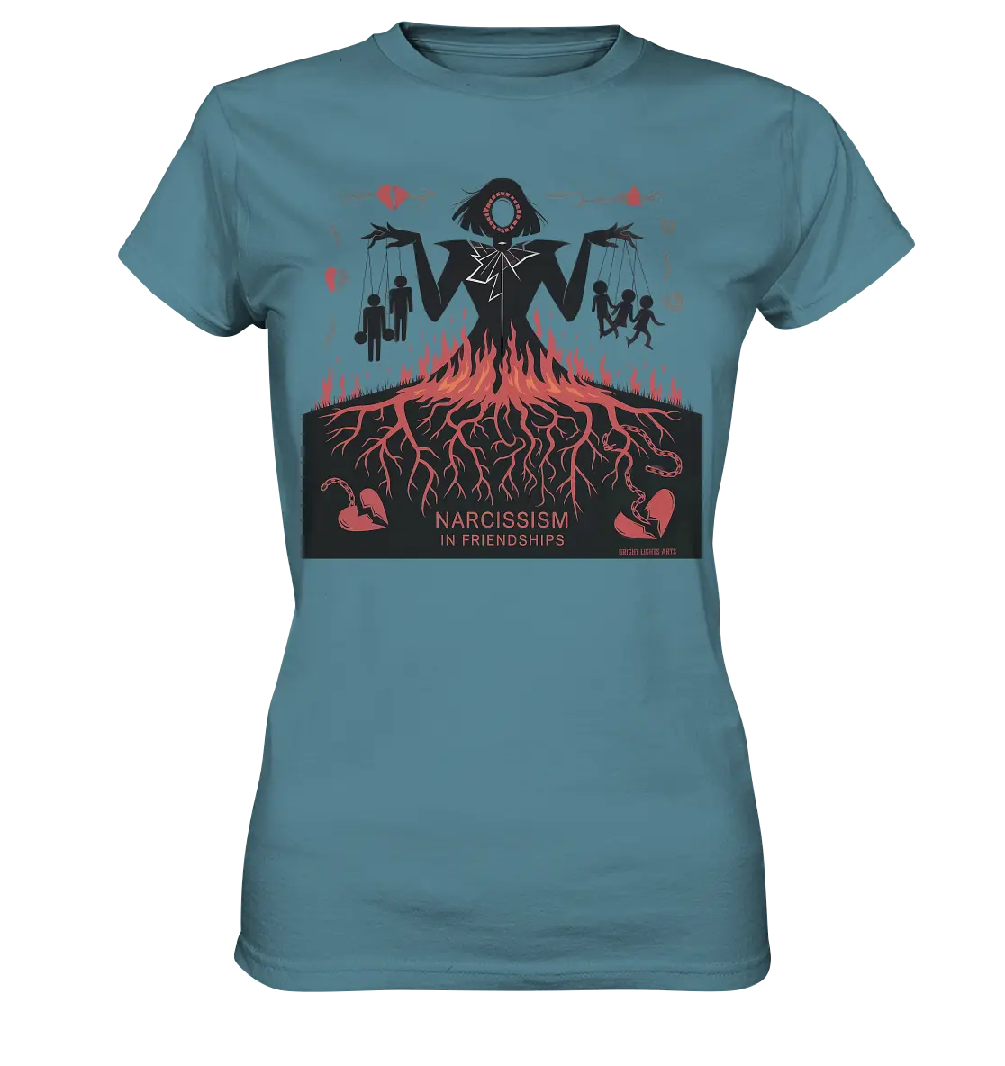 Narcissism in Friendships: Marionetten der Manipulation - Ladies Premium Shirt Bright Lights Arts