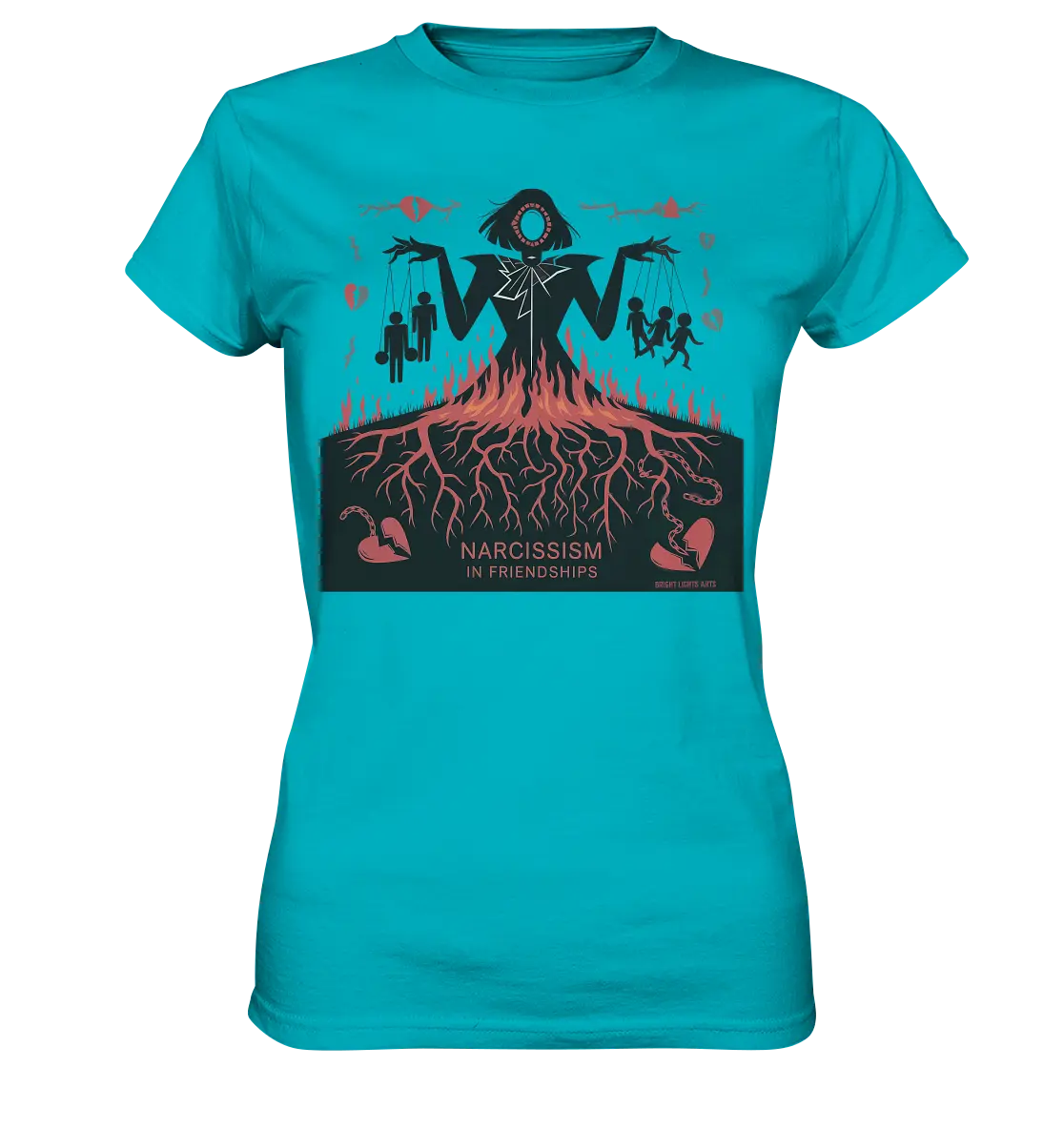 Narcissism in Friendships: Marionetten der Manipulation - Ladies Premium Shirt Bright Lights Arts