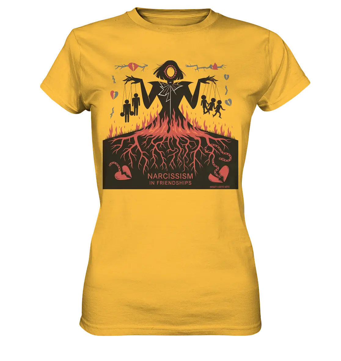 Narcissism in Friendships: Marionetten der Manipulation - Ladies Premium Shirt Bright Lights Arts