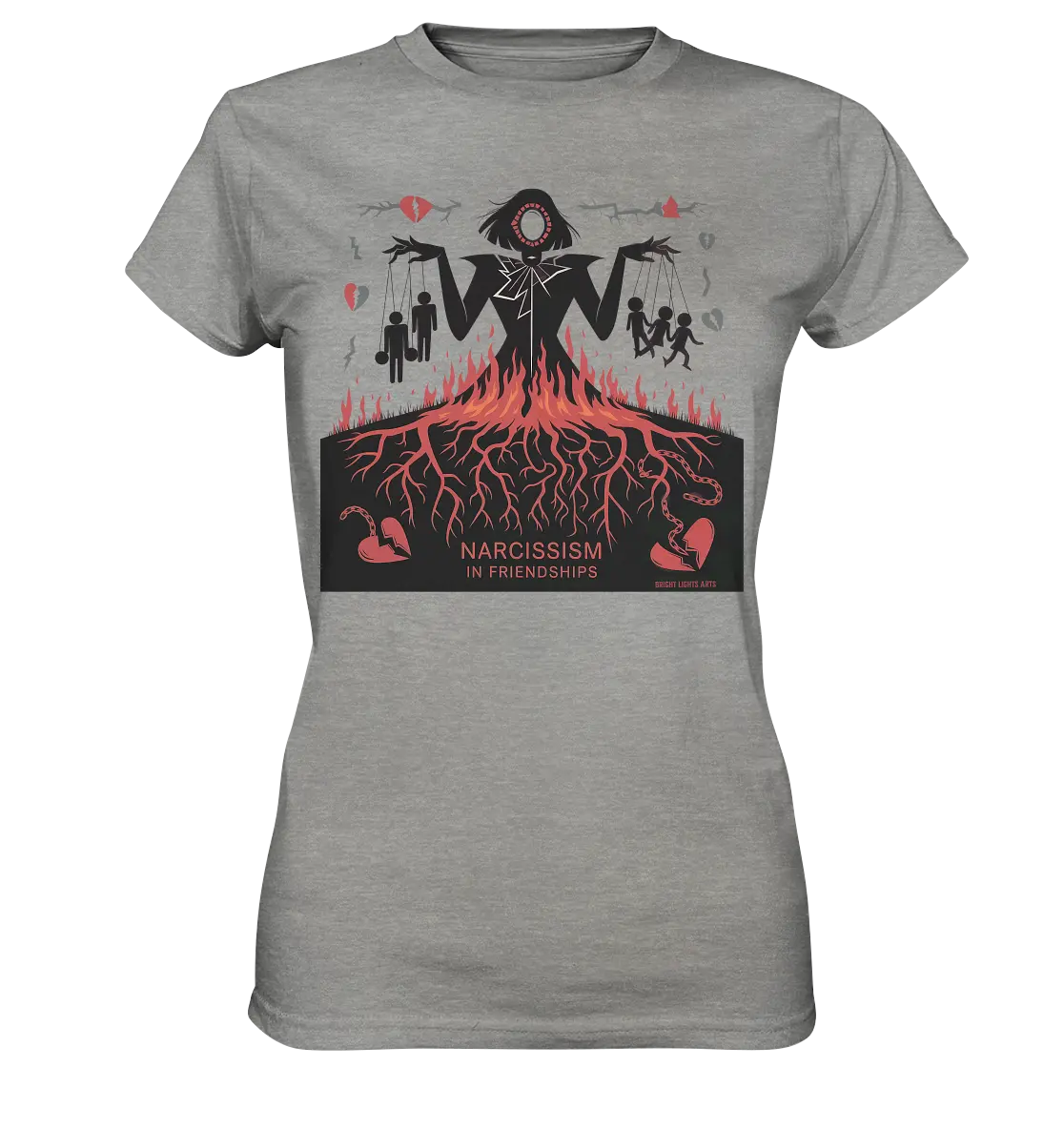 Narcissism in Friendships: Marionetten der Manipulation - Ladies Premium Shirt Bright Lights Arts