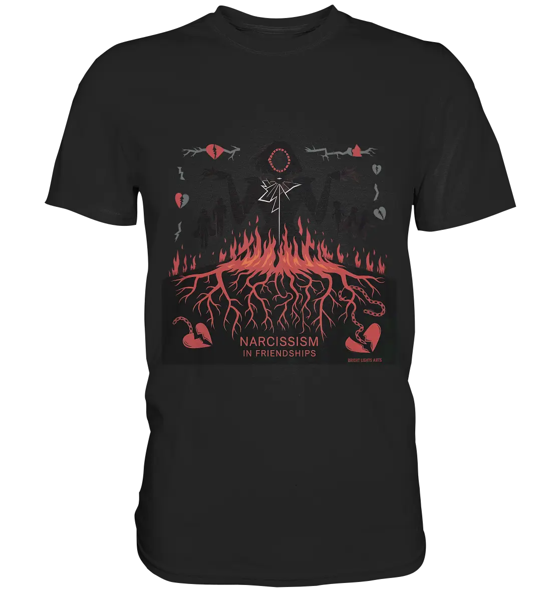 Narcissism in Friendships: Marionetten der Manipulation - Premium Shirt Bright Lights Arts
