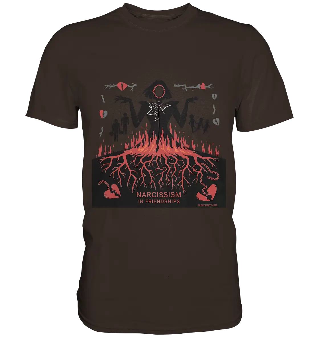 Narcissism in Friendships: Marionetten der Manipulation - Premium Shirt Bright Lights Arts