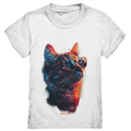 Neon-Katzenkönig – Leuchtende Farbenpracht - Kids Premium Shirt Bright Lights Arts