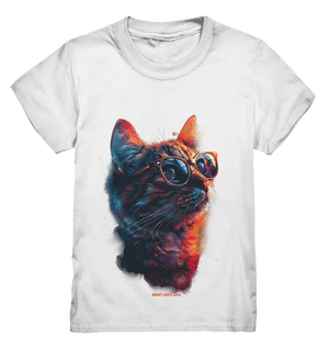 Neon-Katzenkönig – Leuchtende Farbenpracht - Kids Premium Shirt Bright Lights Arts