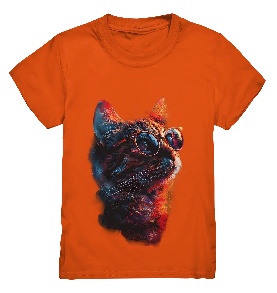 Neon-Katzenkönig – Leuchtende Farbenpracht - Kids Premium Shirt Bright Lights Arts