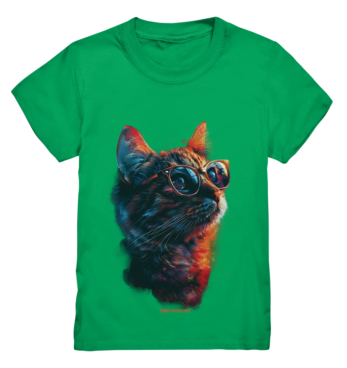 Neon-Katzenkönig – Leuchtende Farbenpracht - Kids Premium Shirt Bright Lights Arts