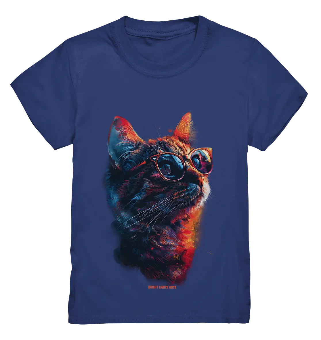 Neon-Katzenkönig – Leuchtende Farbenpracht - Kids Premium Shirt Bright Lights Arts