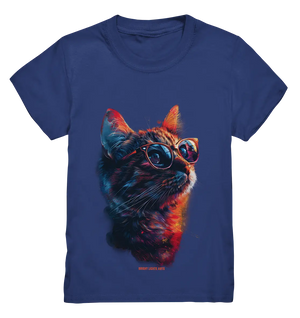 Neon-Katzenkönig – Leuchtende Farbenpracht - Kids Premium Shirt Bright Lights Arts