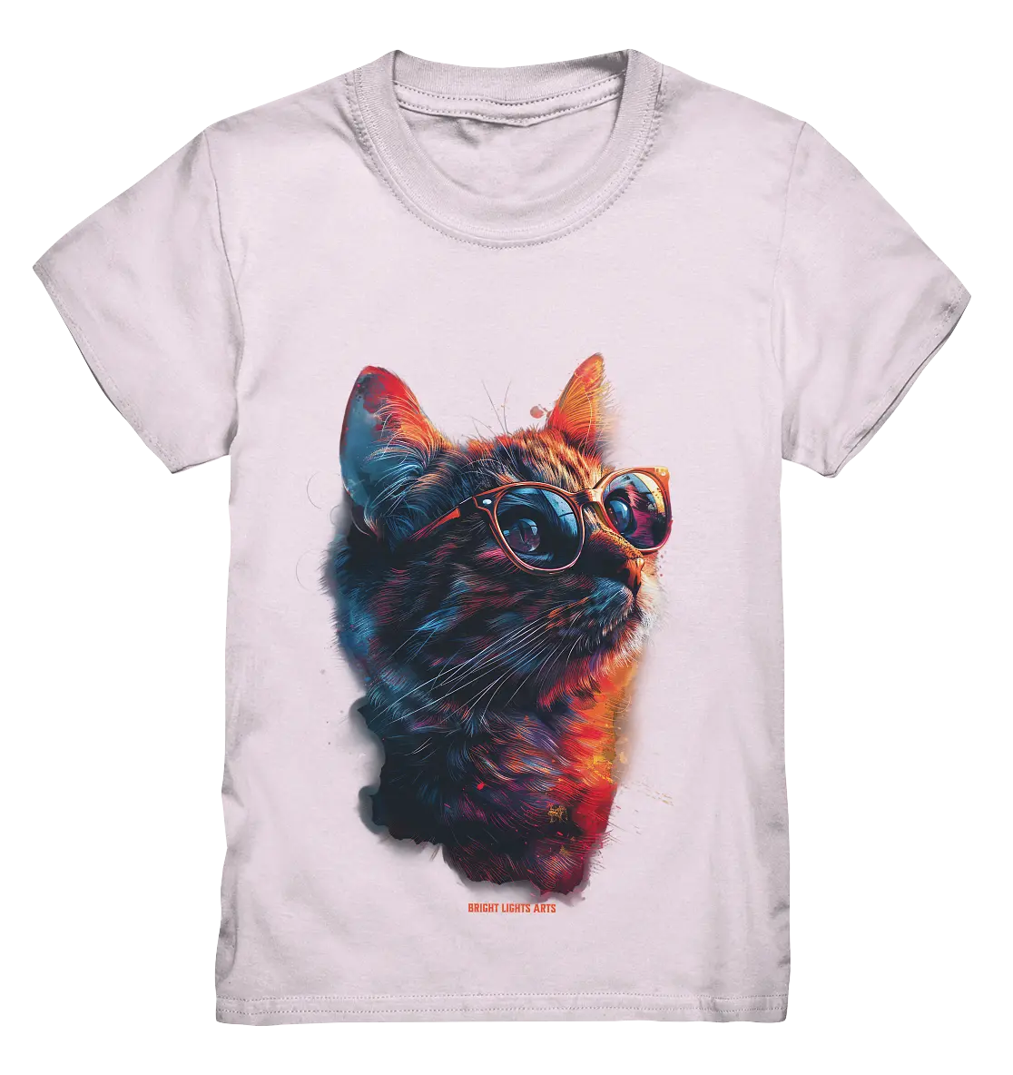 Neon-Katzenkönig – Leuchtende Farbenpracht - Kids Premium Shirt Bright Lights Arts