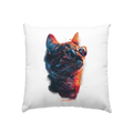 Neon-Katzenkönig – Leuchtende Farbenpracht - Kissen 40x40cm Bright Lights Arts