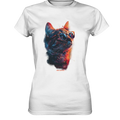Neon-Katzenkönig – Leuchtende Farbenpracht - Ladies Premium Shirt Bright Lights Arts
