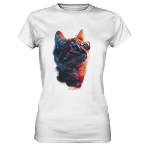 Neon-Katzenkönig – Leuchtende Farbenpracht - Ladies Premium Shirt Bright Lights Arts