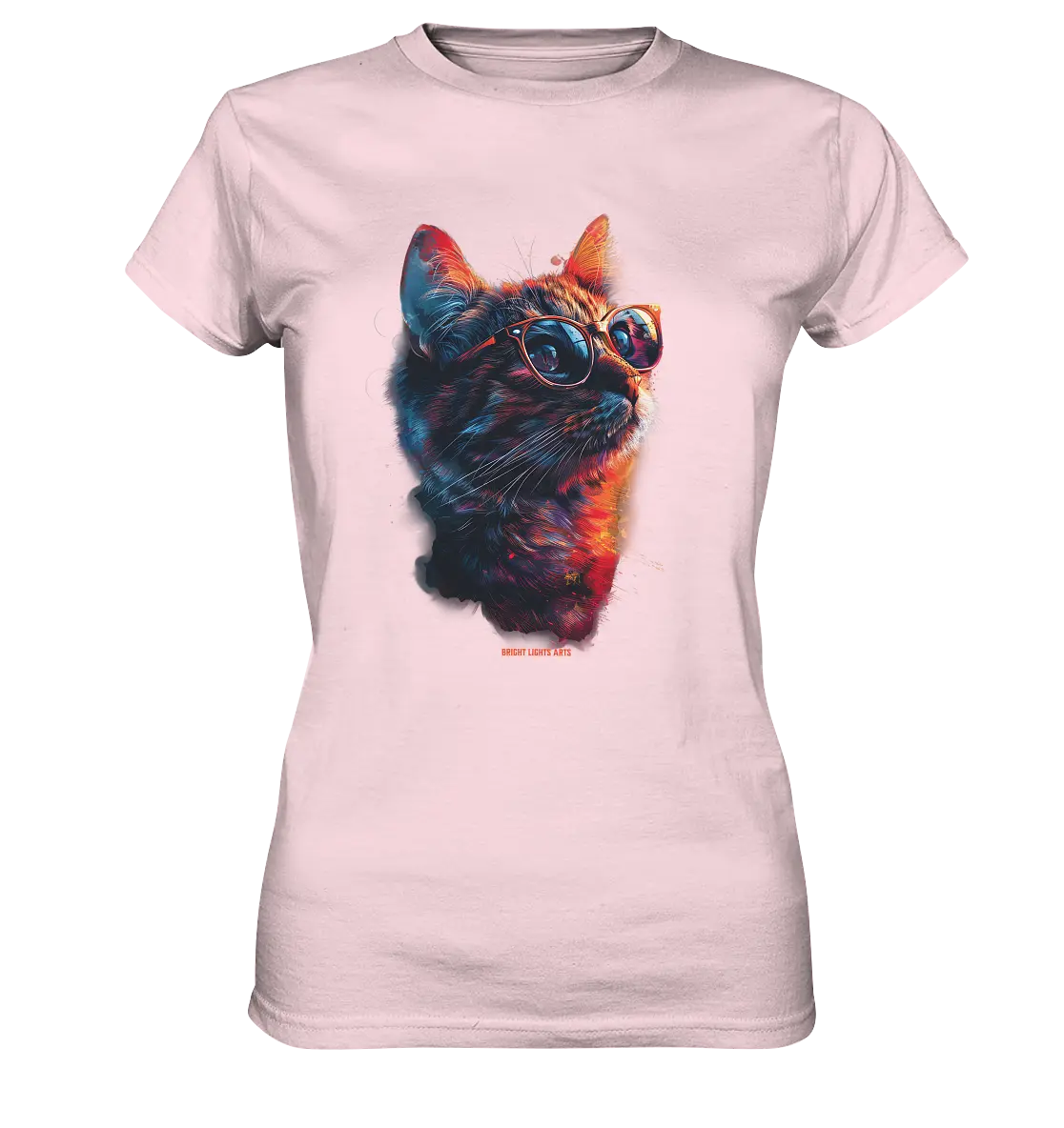 Neon-Katzenkönig – Leuchtende Farbenpracht - Ladies Premium Shirt Bright Lights Arts