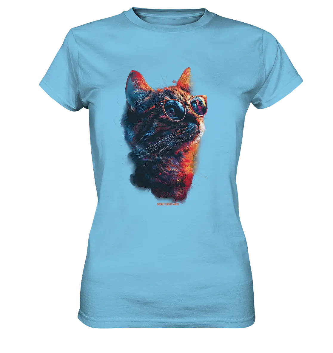 Neon-Katzenkönig – Leuchtende Farbenpracht - Ladies Premium Shirt Bright Lights Arts