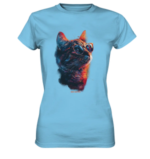 Neon-Katzenkönig – Leuchtende Farbenpracht - Ladies Premium Shirt Bright Lights Arts