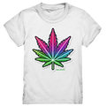Neon Leaf – Farbenfrohes Kunstwerk - Kids Premium Shirt Bright Lights Arts
