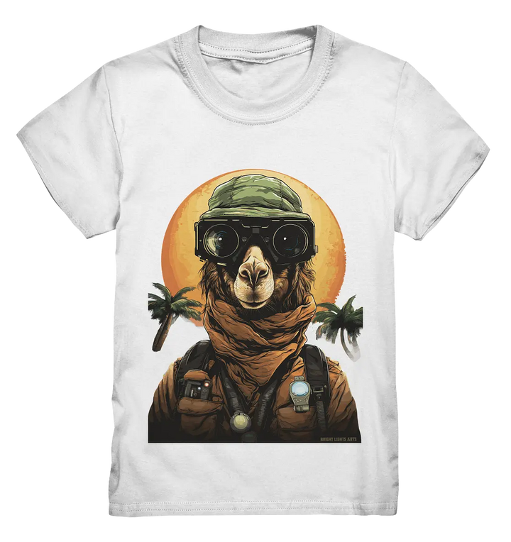 Night Ops Camel – Abenteuerliches und humorvolles Wüstendesign - Kids Premium Shirt Bright Lights Arts