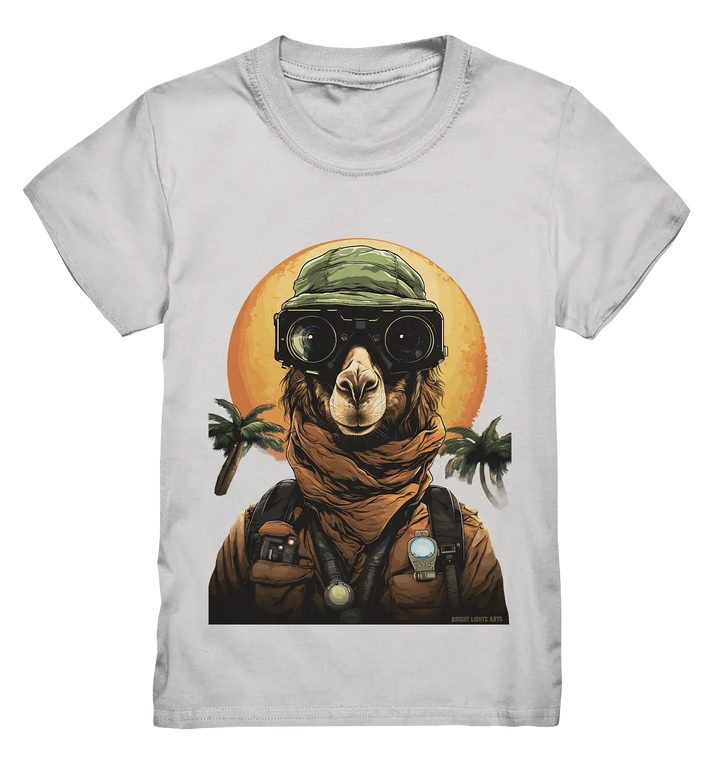 Night Ops Camel – Abenteuerliches und humorvolles Wüstendesign - Kids Premium Shirt Bright Lights Arts