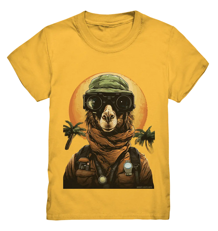 Night Ops Camel – Abenteuerliches und humorvolles Wüstendesign - Kids Premium Shirt Bright Lights Arts