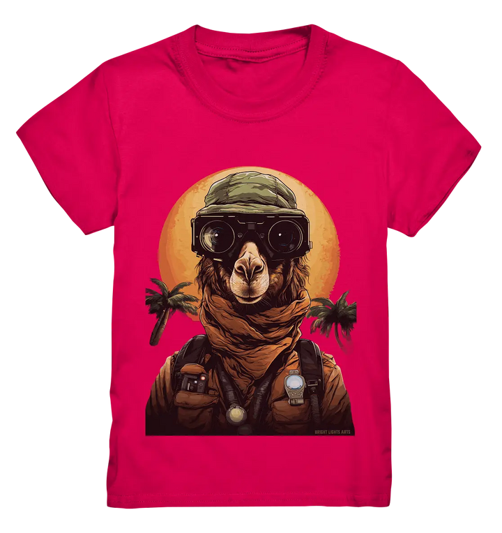 Night Ops Camel – Abenteuerliches und humorvolles Wüstendesign - Kids Premium Shirt Bright Lights Arts