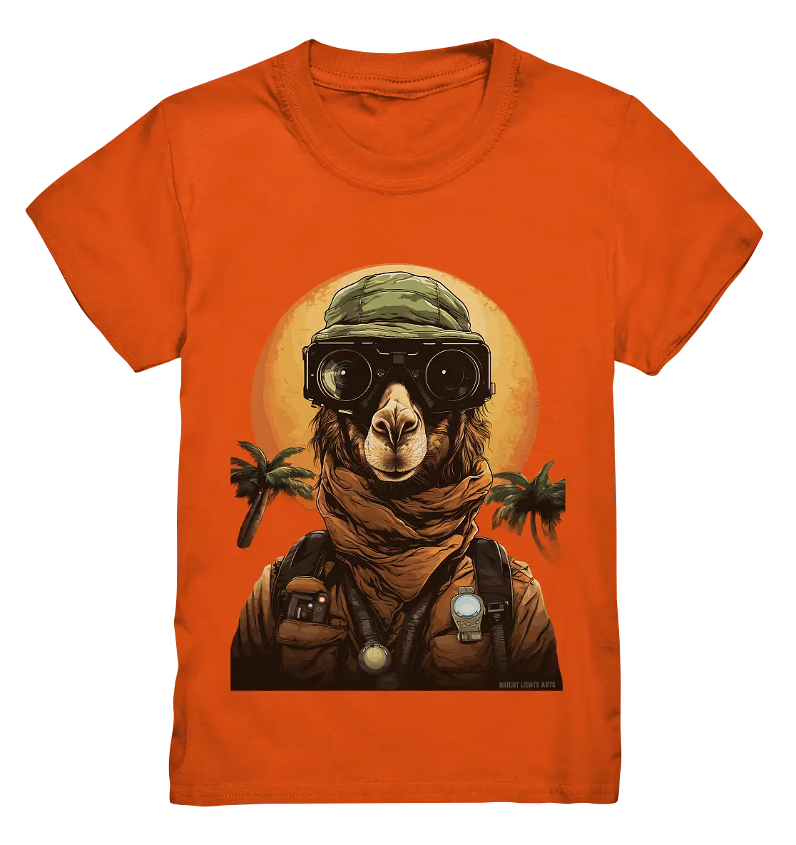 Night Ops Camel – Abenteuerliches und humorvolles Wüstendesign - Kids Premium Shirt Bright Lights Arts