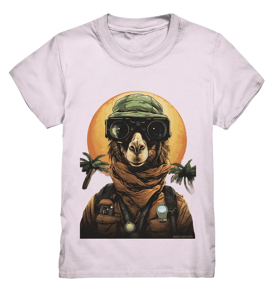 Night Ops Camel – Abenteuerliches und humorvolles Wüstendesign - Kids Premium Shirt Bright Lights Arts