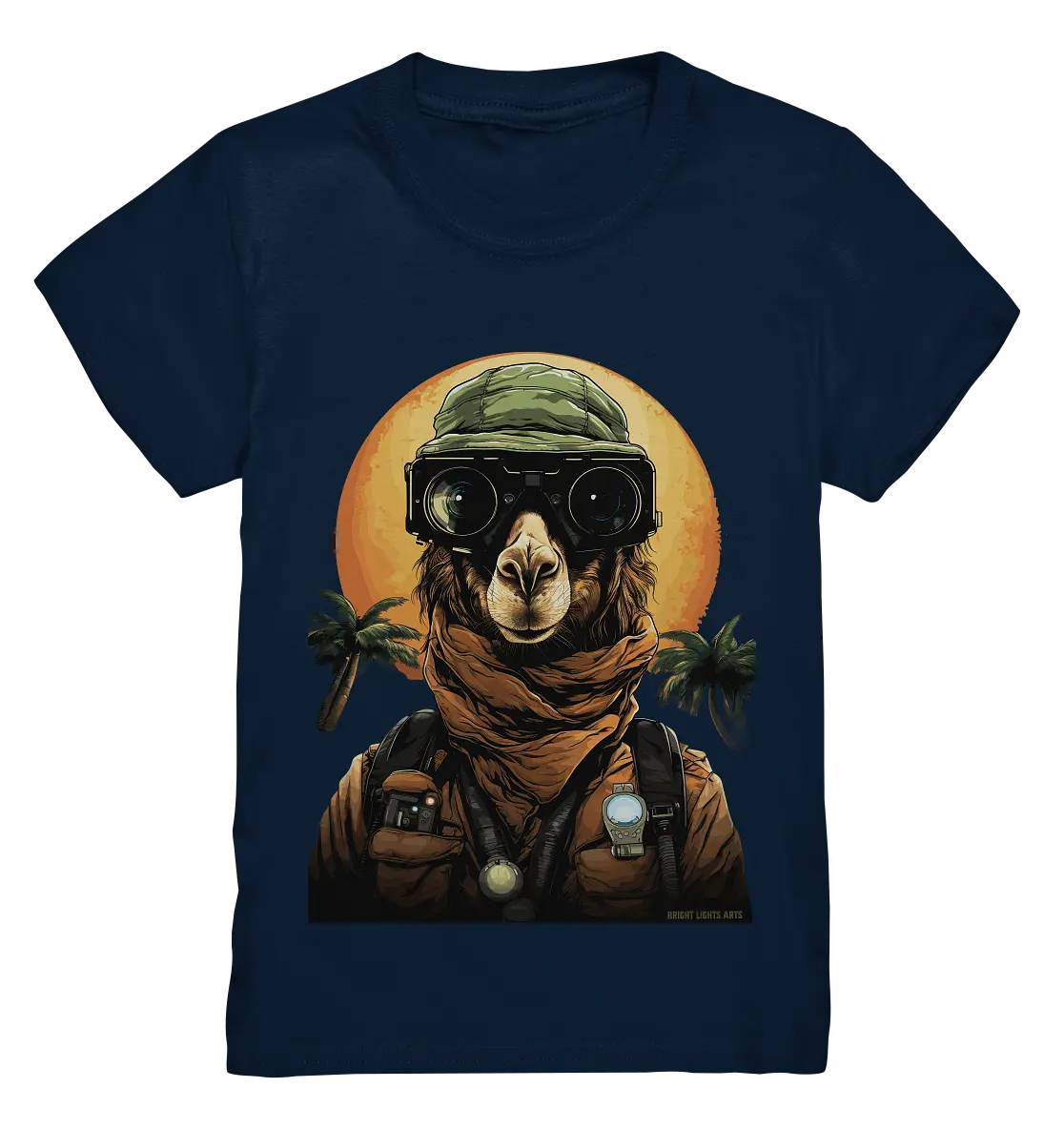 Night Ops Camel – Abenteuerliches und humorvolles Wüstendesign - Kids Premium Shirt Bright Lights Arts