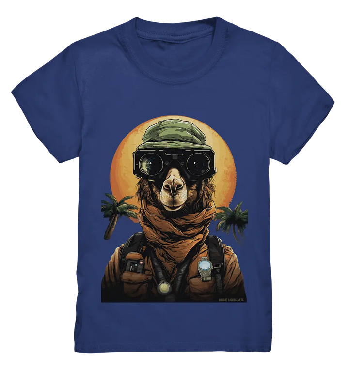 Night Ops Camel – Abenteuerliches und humorvolles Wüstendesign - Kids Premium Shirt Bright Lights Arts