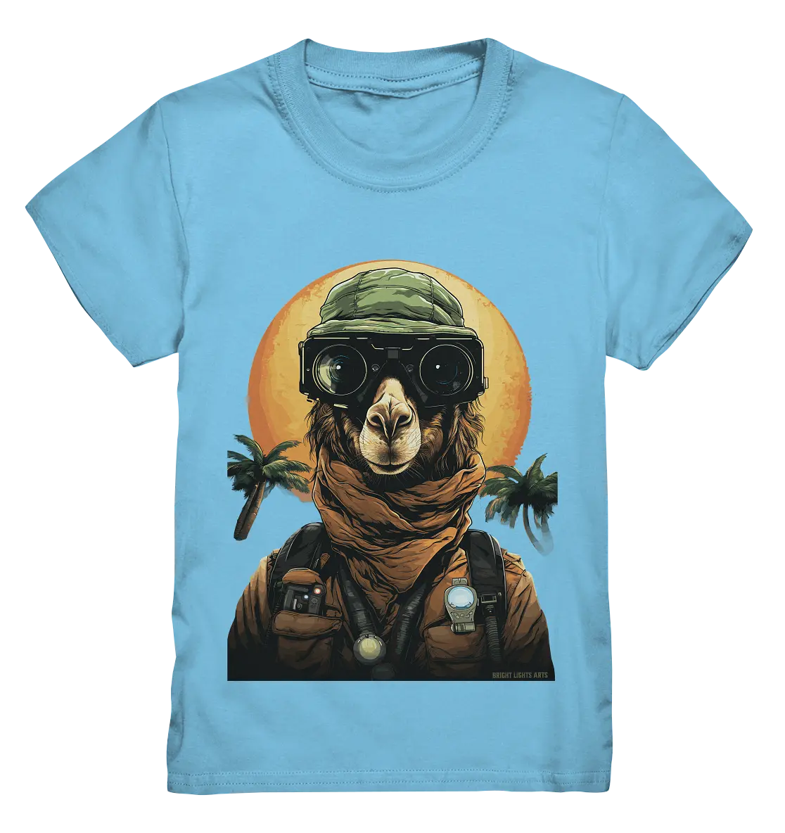 Night Ops Camel – Abenteuerliches und humorvolles Wüstendesign - Kids Premium Shirt Bright Lights Arts