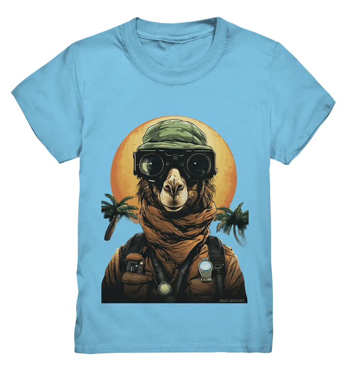 Night Ops Camel – Abenteuerliches und humorvolles Wüstendesign - Kids Premium Shirt Bright Lights Arts