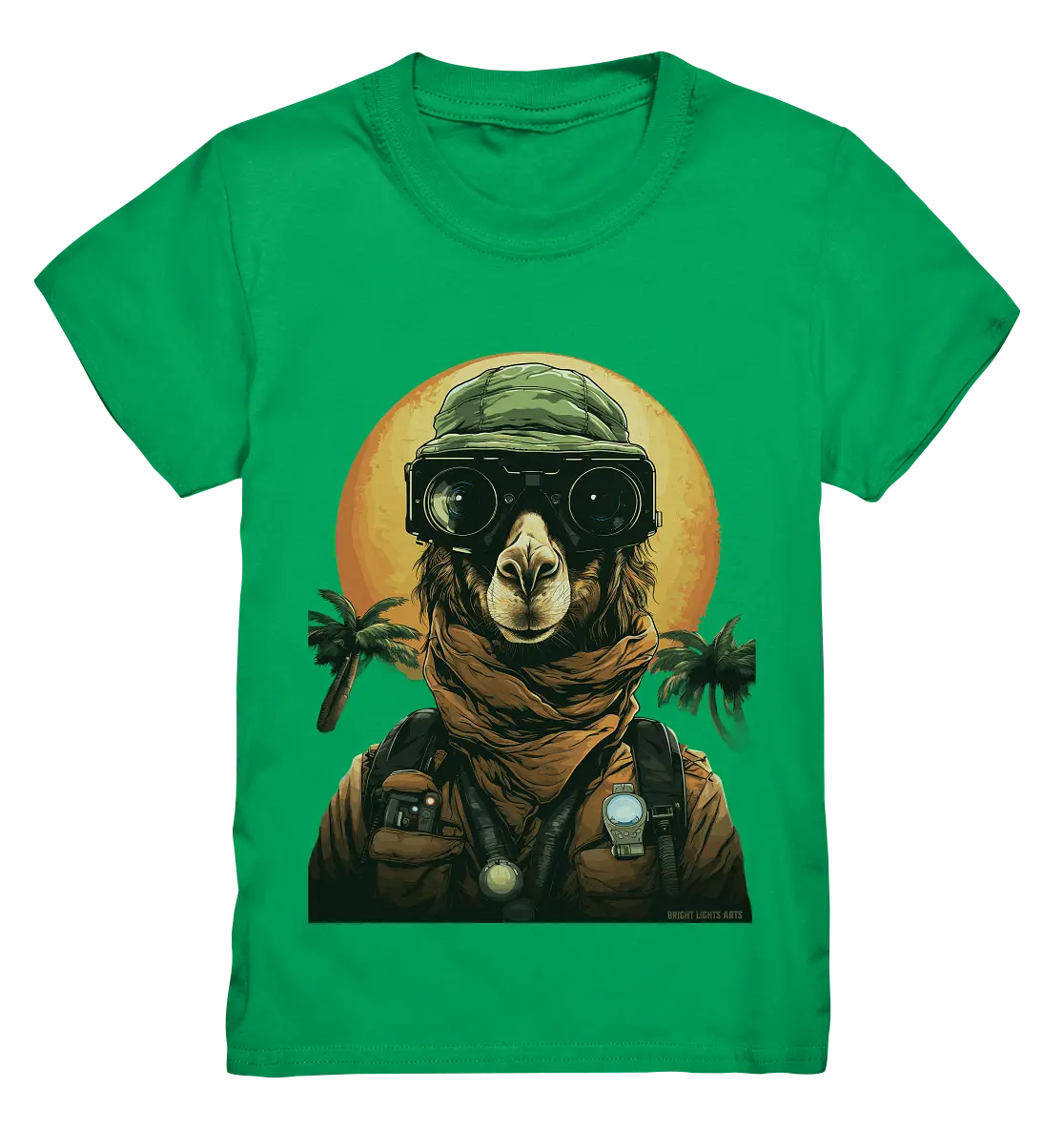 Night Ops Camel – Abenteuerliches und humorvolles Wüstendesign - Kids Premium Shirt Bright Lights Arts