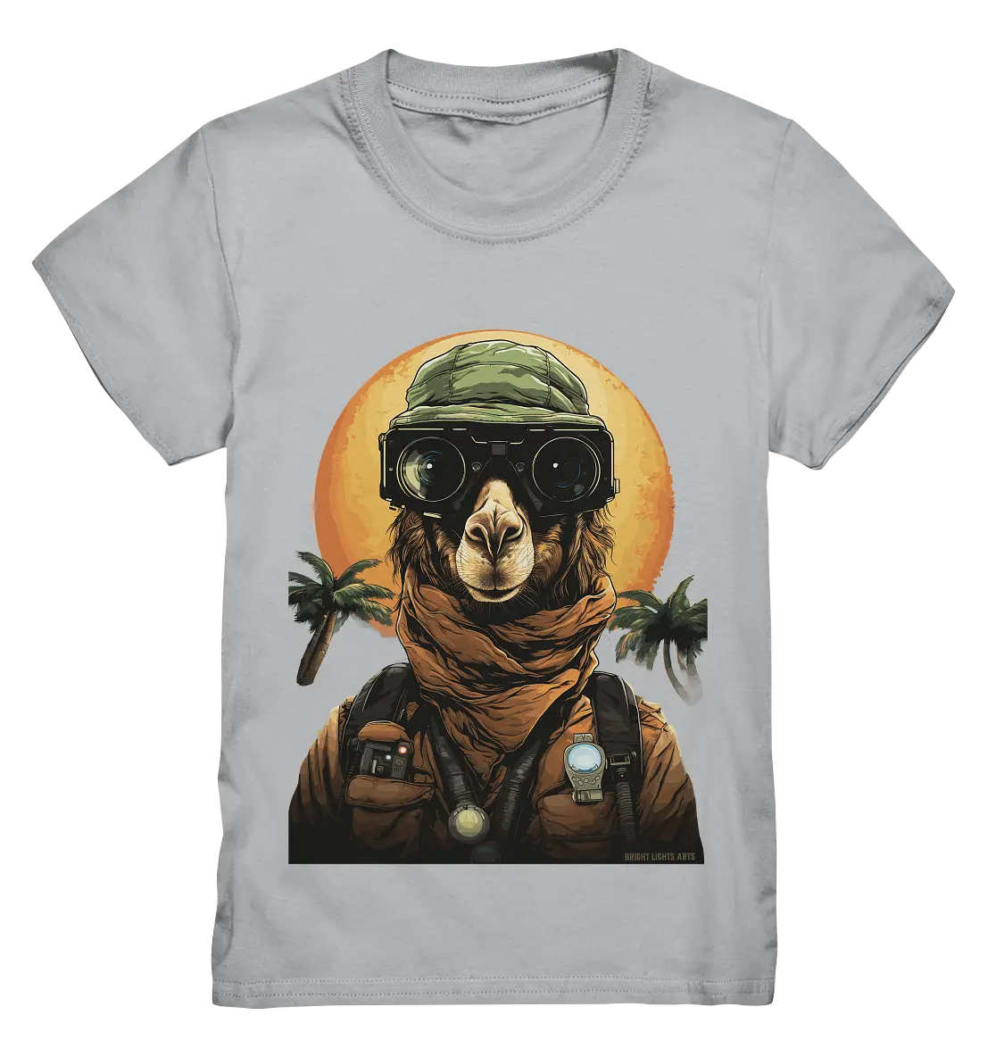 Night Ops Camel – Abenteuerliches und humorvolles Wüstendesign - Kids Premium Shirt Bright Lights Arts