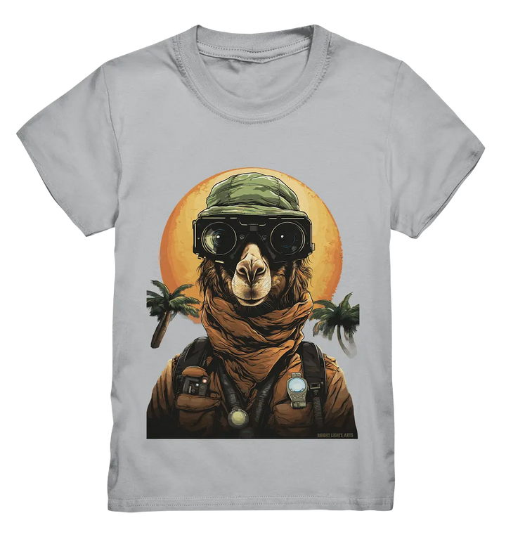 Night Ops Camel – Abenteuerliches und humorvolles Wüstendesign - Kids Premium Shirt Bright Lights Arts