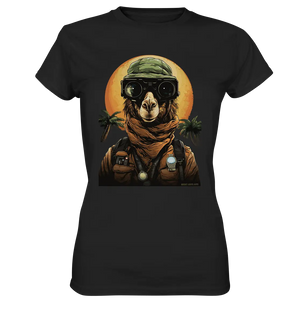 Night Ops Camel – Abenteuerliches und humorvolles Wüstendesign - Ladies Premium Shirt Bright Lights Arts