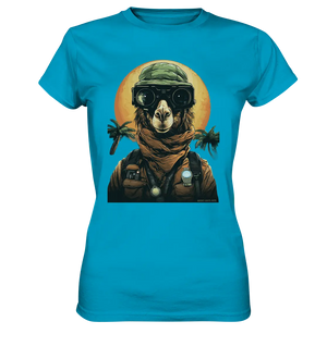 Night Ops Camel – Abenteuerliches und humorvolles Wüstendesign - Ladies Premium Shirt Bright Lights Arts