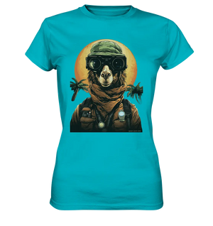 Night Ops Camel – Abenteuerliches und humorvolles Wüstendesign - Ladies Premium Shirt Bright Lights Arts