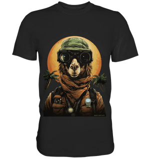 Night Ops Camel – Abenteuerliches und humorvolles Wüstendesign - Premium Shirt Bright Lights Arts