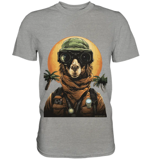 Night Ops Camel – Abenteuerliches und humorvolles Wüstendesign - Premium Shirt Bright Lights Arts