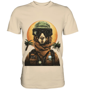 Night Ops Camel – Abenteuerliches und humorvolles Wüstendesign - Premium Shirt Bright Lights Arts