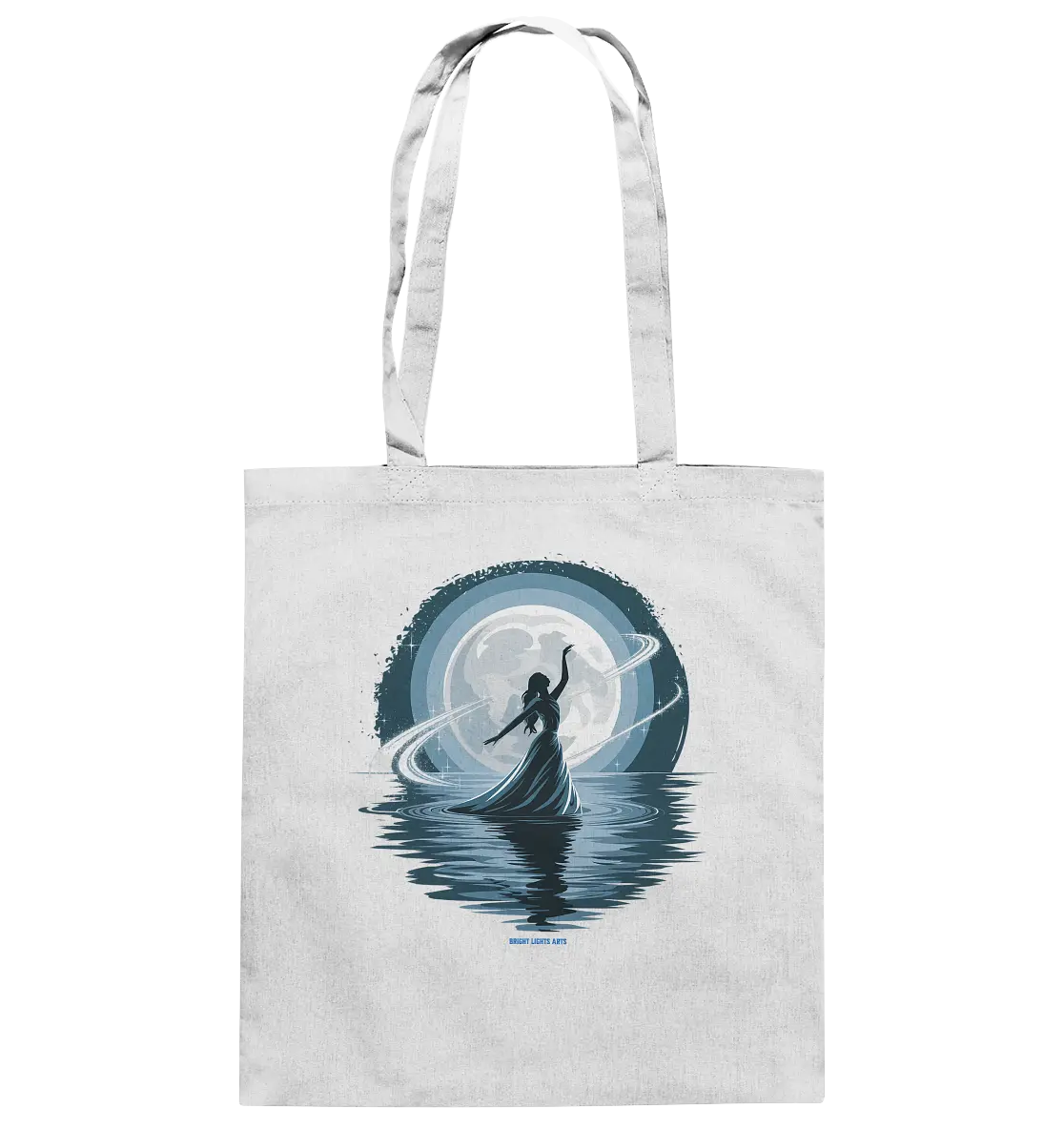Nightfall Elegance Die Tänzerin im Mondlicht - Baumwolltasche Bright Lights Arts
