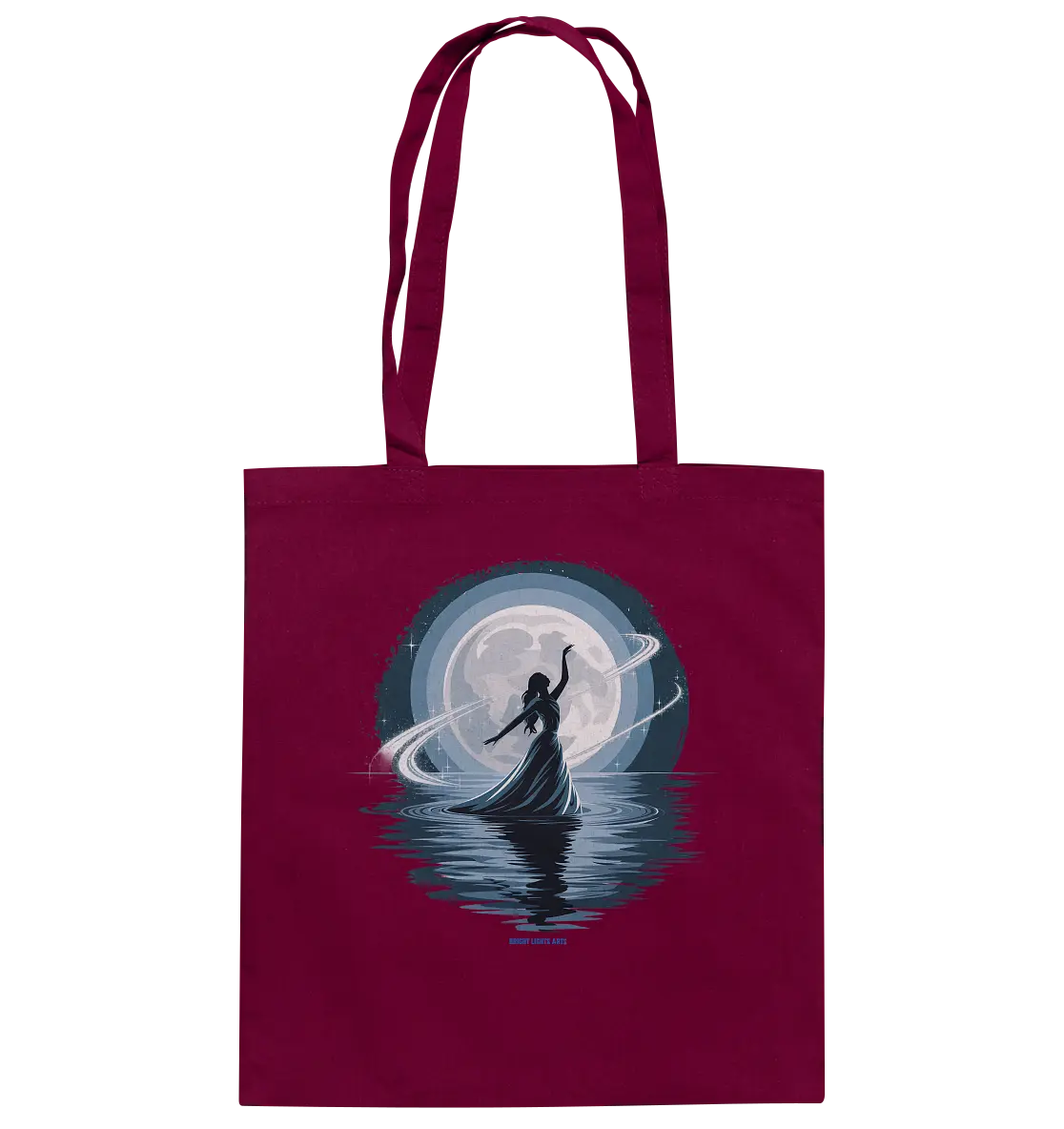 Nightfall Elegance Die Tänzerin im Mondlicht - Baumwolltasche Bright Lights Arts
