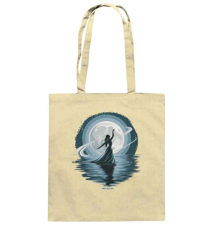 Nightfall Elegance Die Tänzerin im Mondlicht - Baumwolltasche Bright Lights Arts