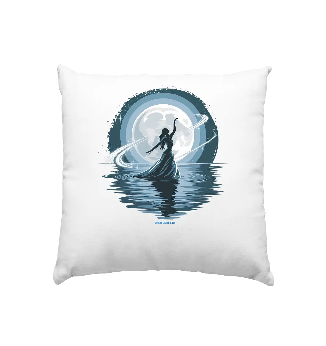 Nightfall Elegance Die Tänzerin im Mondlicht - Kissen 40x40cm Bright Lights Arts