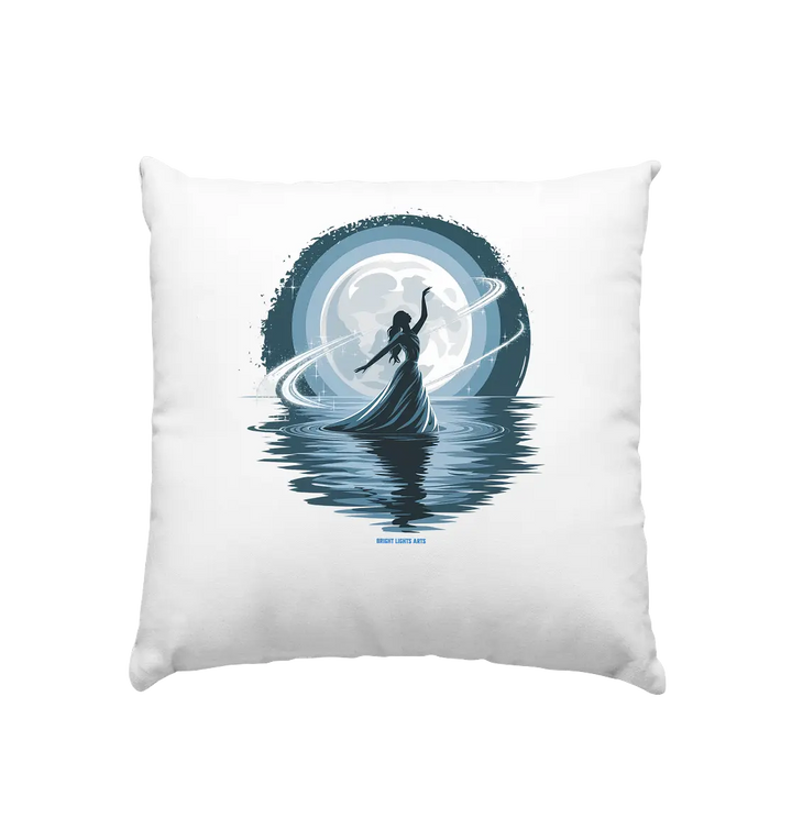 Nightfall Elegance Die Tänzerin im Mondlicht - Kissen 40x40cm Bright Lights Arts