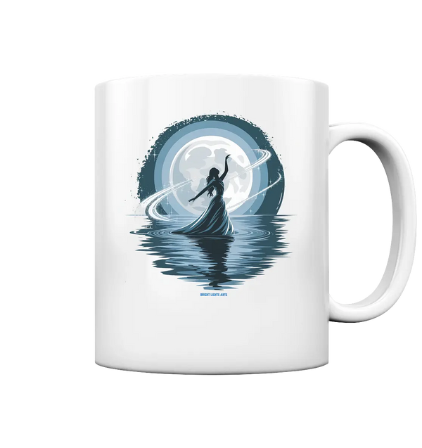 Nightfall Elegance Die Tänzerin im Mondlicht - Tasse glossy Bright Lights Arts