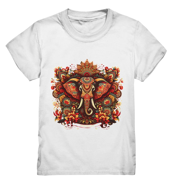 Ornamentaler Elefant: Kunstvolle Farbenpracht - Kids Premium Shirt Bright Lights Arts