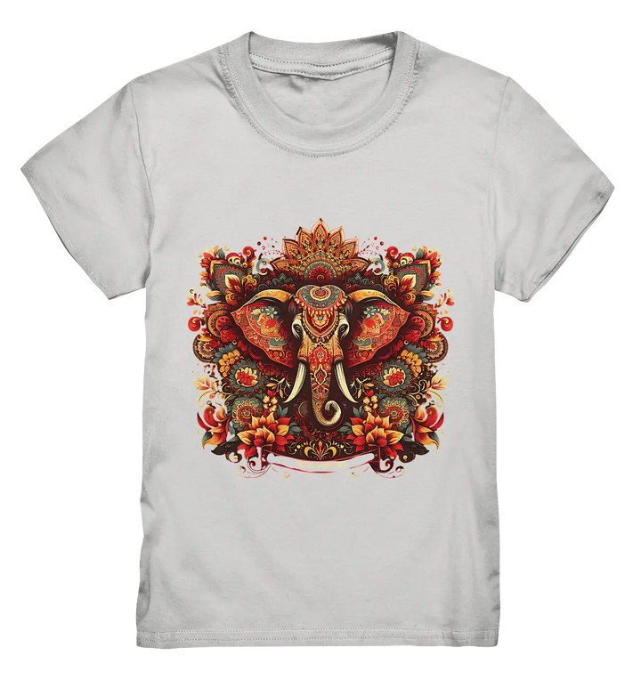 Ornamentaler Elefant: Kunstvolle Farbenpracht - Kids Premium Shirt Bright Lights Arts