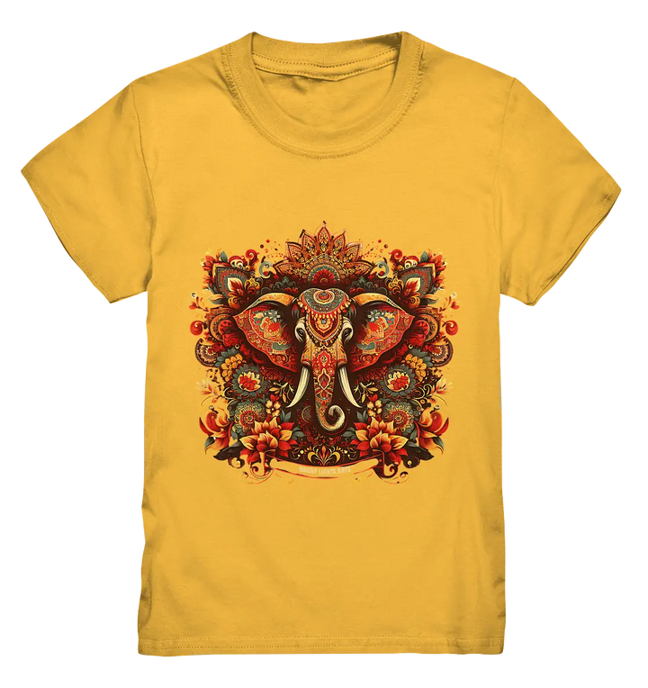 Ornamentaler Elefant: Kunstvolle Farbenpracht - Kids Premium Shirt Bright Lights Arts