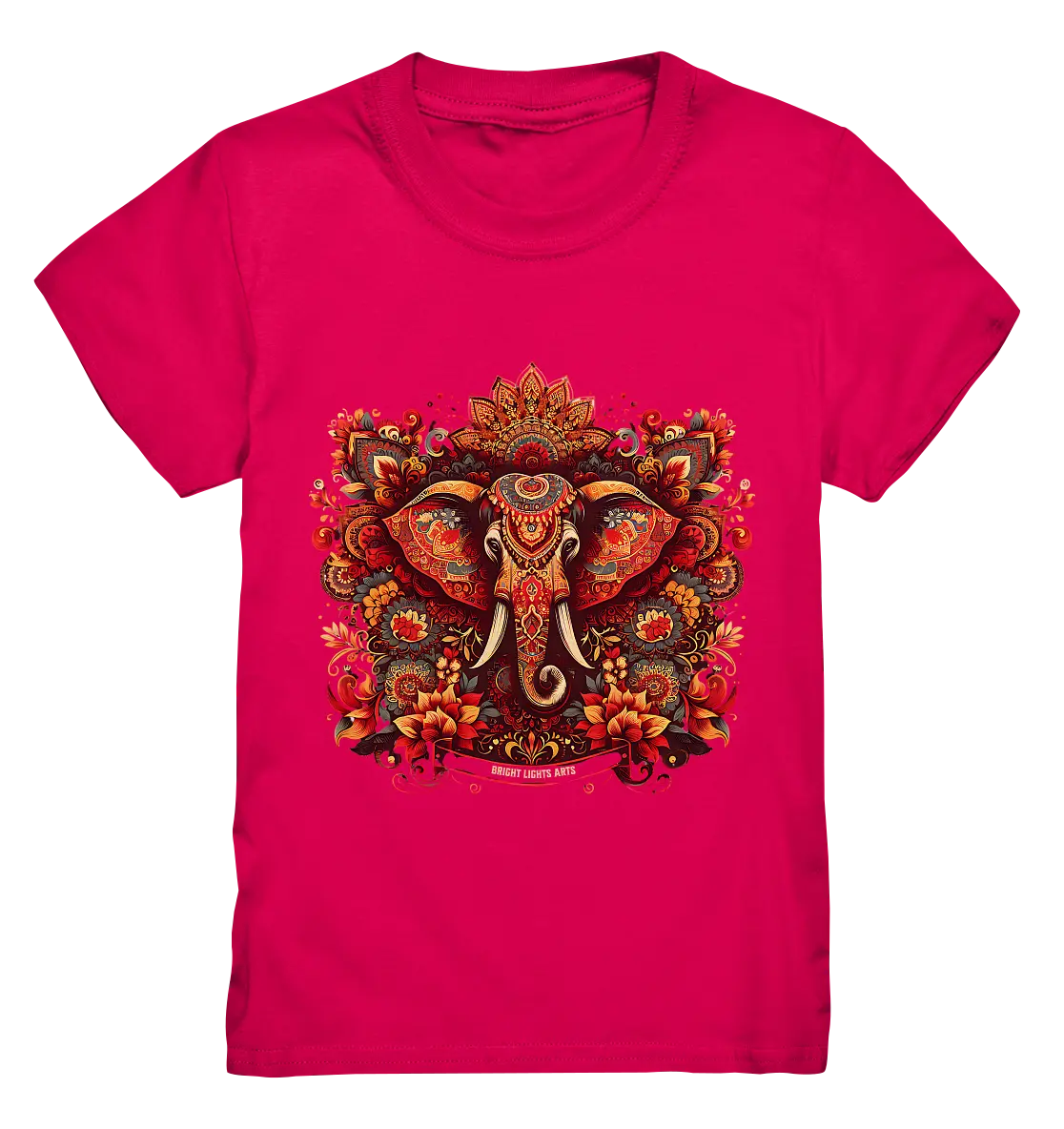 Ornamentaler Elefant: Kunstvolle Farbenpracht - Kids Premium Shirt Bright Lights Arts